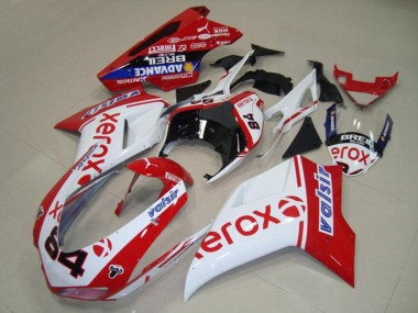 Carenados Moto Ducati 848 1098 1198 2007-2014 - Blanco Rojo Azul Negro Brillante Valsir Xerox 84 Fabricantes