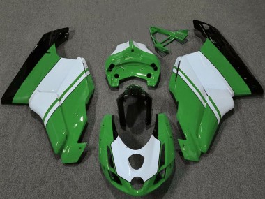Carenados Moto Ducati 749 999 2003-2004 - Blanco Verde Negro Brillante Fabricantes