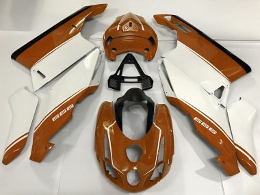 Carenados Moto Ducati 999 2003-2004 - Blanco Brown Negro Fabricantes