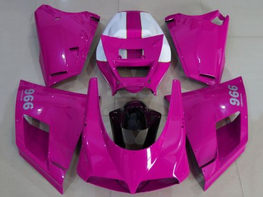 Carenados Moto Ducati 996 1993-2005 - Rosa Brillante Blanco Negro Fabricantes