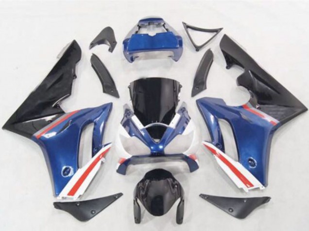 Carenados Moto Triumph Daytona 675 2006-2008 - Azul Blanco Rojo Negro Brillante Fabricantes