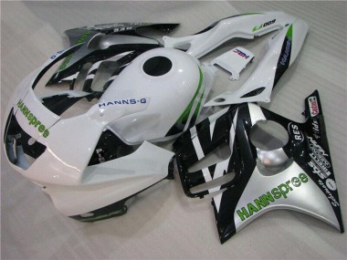 Carenados Moto Honda CBR600 F3 1995-1996 - Blanco Plata Verde Hannspree Fabricantes