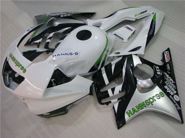 Carenados Moto Honda CBR600 F3 1995-1996 - Blanco Plata Verde Hannspree Fabricantes