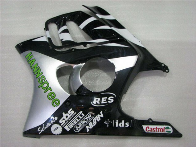 Carenados Moto Honda CBR600 F3 1995-1996 - Blanco Plata Verde Hannspree Fabricantes