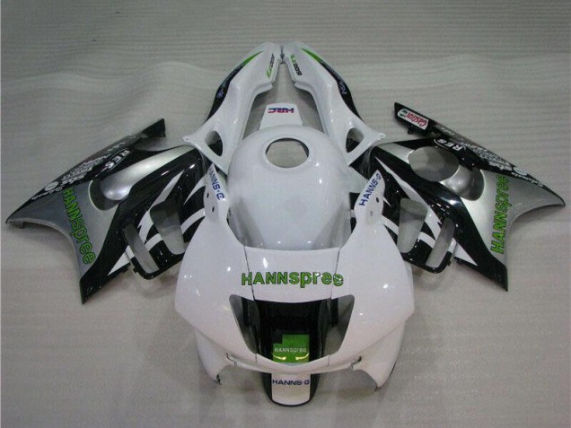 Carenados Moto Honda CBR600 F3 1995-1996 - Blanco Plata Verde Hannspree Fabricantes