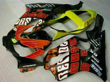 Carenados Moto Honda CBR600 F4i 2001-2003 - Amarillo Naranja Negro Brillante Rossi 46 Fabricantes