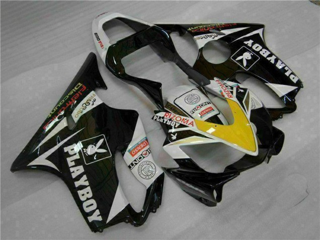 Carenados Moto Honda CBR600 F4i 2001-2003 - Blanco Amarillo Negro Brillante Playboy Fabricantes