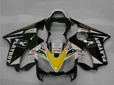 Carenados Moto Honda CBR600 F4i 2001-2003 - Blanco Amarillo Negro Brillante Playboy Fabricantes