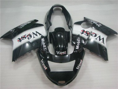 Carenados Moto Honda CBR1100XX Blackbird 1996-2007 - Negro Brillante Blanco West Fabricantes