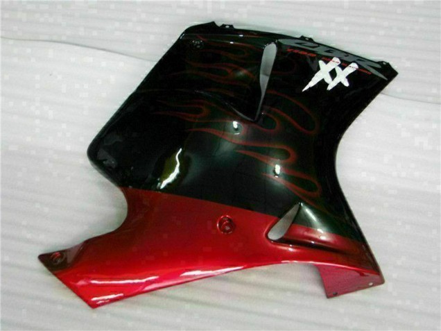 Carenado Moto ABS Honda CBR1100XX Blackbird 1996-2007 - Negro Brillante Rojo Llama Fabricantes