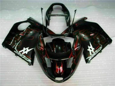 Carenado Moto ABS Honda CBR1100XX Blackbird 1996-2007 - Negro Brillante Rojo Llama Fabricantes