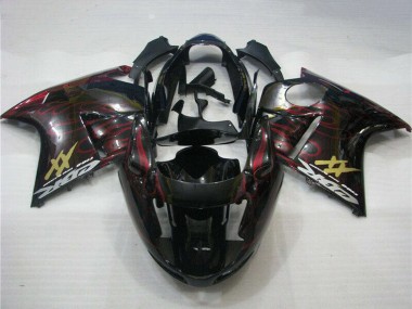 Carenados Moto ABS Honda CBR1100XX Blackbird 1996-2007 - Negro Brillante Rojo Llama Fabricantes