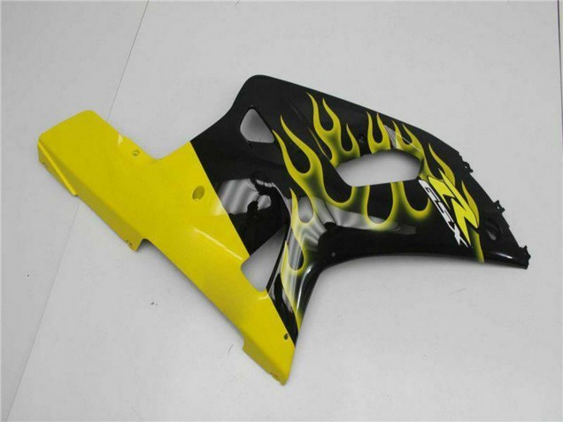 Carenados Moto Suzuki GSXR 600/750 2001-2003 - Negro Brillante Amarillo Llama Fabricantes