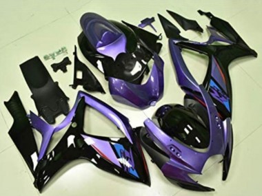 Carenados Moto Suzuki GSXR 600/750 2006-2007 - Púrpura Negro Brillante Azul Fabricantes