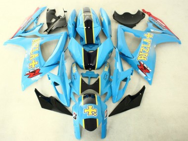 Carenados Moto Suzuki GSXR 600/750 2006-2007 - Azul Claro Negro Amarillo Rizla Fabricantes