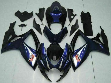 Carenados Moto Suzuki GSXR 600/750 2006-2007 - Negro Brillante Azul Fabricantes