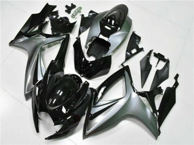 Carenados Moto Suzuki GSXR 600/750 2006-2007 - Plata Negro Brillante Fabricantes