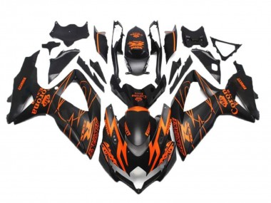 Carenados Moto Suzuki GSXR 600/750 2008-2010 - Negro Mate Naranja Alstare Corona Motul Fabricantes