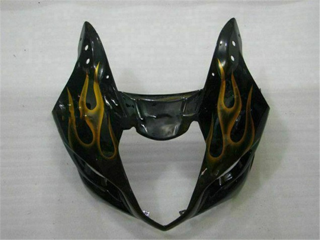 Carenados Moto Suzuki GSXR 1000 2003-2004 - Negro Brillante Oro Llama Fabricantes