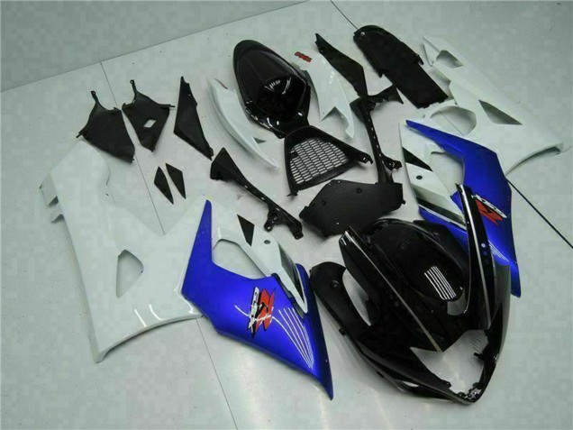 Carenado Moto Suzuki GSXR 1000 2005-2006 - Blanco Azul Negro Brillante Fabricantes