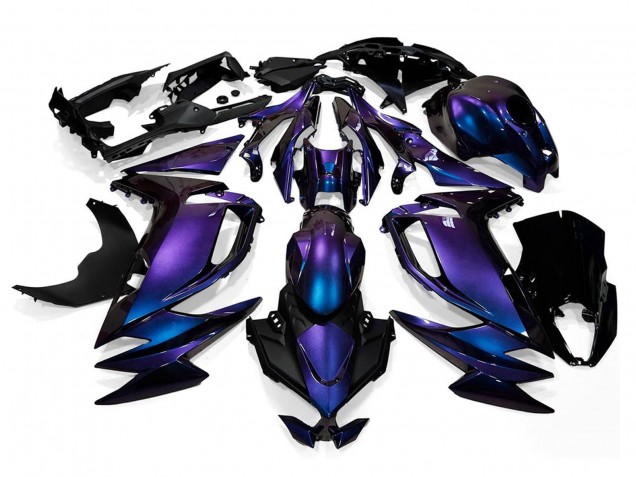 Carenados Moto Kawasaki Ninja 650 EX650 2020-2025 - Camaleón Azul Púrpura Fabricantes