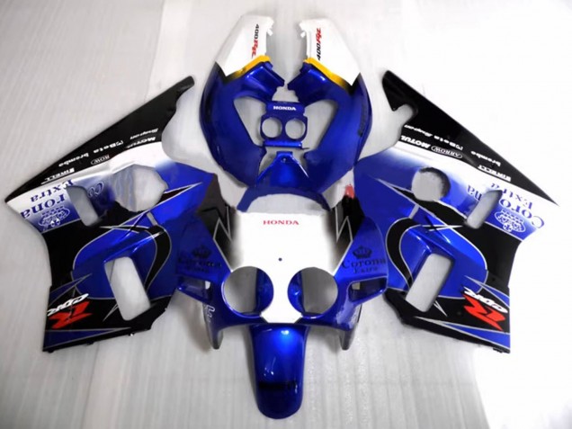 Carenados Moto Honda CBR400RR NC23 1987-1989 - Blanco Amarillo Azul Negro Brillante Corona Motul Fabricantes