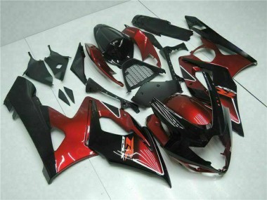 Carenado Moto Suzuki GSXR 1000 2005-2006 - Rojo Negro Brillante Fabricantes