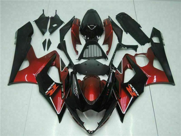 Carenado Moto Suzuki GSXR 1000 2005-2006 - Rojo Negro Brillante Fabricantes
