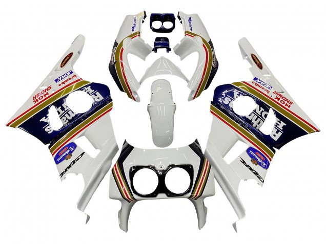 Carenados Moto Honda CBR400RR NC29 1990-1999 - Blanco Oro Rojo Azul Oscuro Rothmans Fabricantes