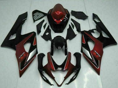 Carenados Moto Suzuki GSXR 1000 2005-2006 - Rojo Plata Negro Brillante Fabricantes