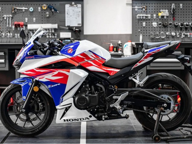 Carenado Moto Honda CBR400R 2022 - Blanco Rojo Azul Fabricantes