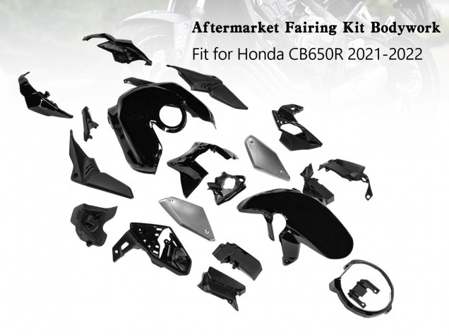 Carenados Moto Honda CB650R 2019-2022 - Negro Brillante Fabricantes