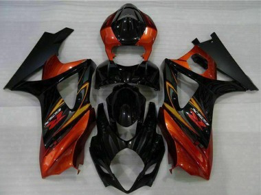Carenados Moto Suzuki GSXR 1000 2007-2008 - Negro Naranja Fabricantes