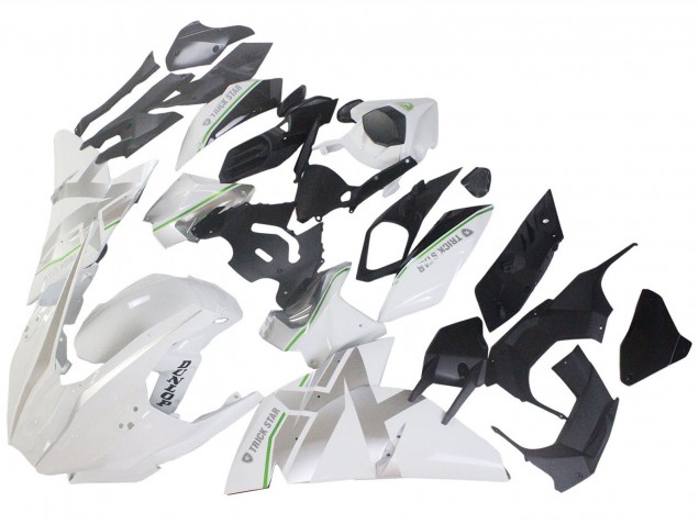 Carenados Moto Kawasaki Ninja H2 2015-2022 - Blanco Plata Verde Fabricantes