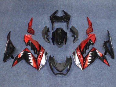 Carenados Moto Kawasaki Z250/Z300 2015-2016 - Rojo Blanco Negro Brillante Tiburón Fabricantes