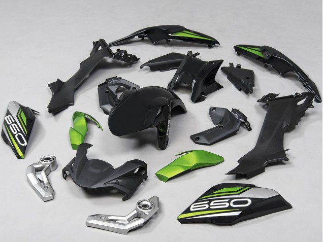 Carenados Moto Kawasaki Ninja Z650 2017-2019 - Negro Verde Plata Fabricantes