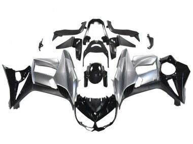 Carenados Moto Kawasaki Z1000SX 2010-2016 - Negro Brillante Plata Fabricantes