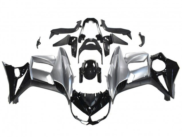 Carenados Moto Kawasaki Z1000SX 2010-2016 - Negro Brillante Plata Fabricantes