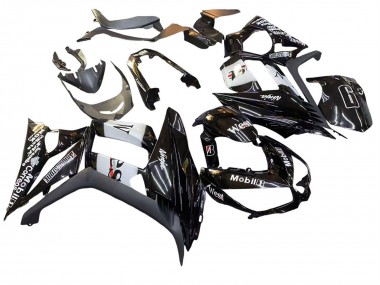 Carenados Moto Kawasaki Z1000SX 2010-2016 - Negro Brillante Oro Blanco Mobil West Fabricantes