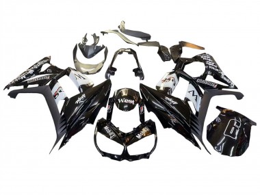 Carenados Moto Kawasaki Z1000SX 2010-2016 - Negro Brillante Oro Blanco Mobil West Fabricantes
