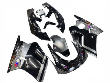 Carenados Moto Kawasaki ZXR250 1989-1990 - Negro Brillante Gris Elf Touch4 Bridgestone Fabricantes