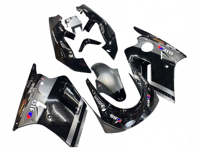 Carenados Moto Kawasaki ZXR250 1989-1990 - Negro Brillante Gris Elf Touch4 Bridgestone Fabricantes