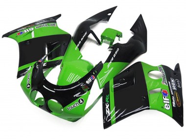 Carenados Moto Kawasaki ZXR250 1989-1990 - Verde Negro Brillante Elf Touch4 Bridgestone Fabricantes