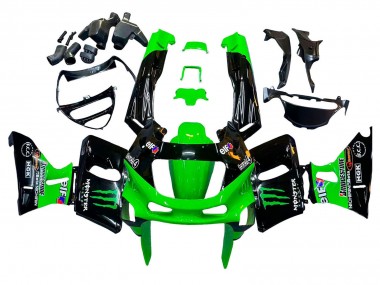 Carenados Moto Kawasaki ZZR600 1998-2003 - Verde Negro Monstruo Elf Fabricantes