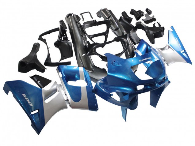 Carenados Moto Kawasaki ZZR400 1993-2007 - Azul Plata Negro Fabricantes