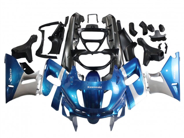 Carenados Moto Kawasaki ZZR400 1993-2007 - Azul Plata Negro Fabricantes