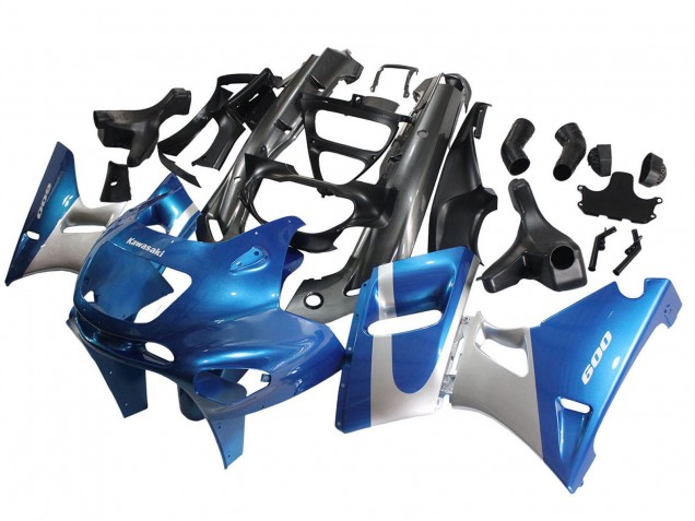 Carenados Moto Kawasaki ZZR600 1998-2003 - Azul Plata Negro Fabricantes