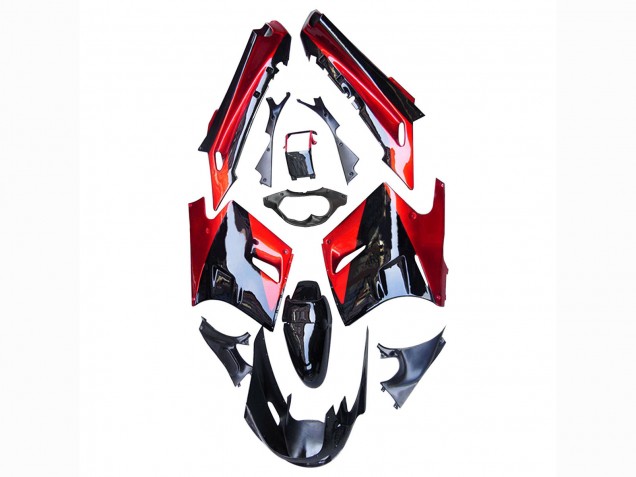 Carenados Moto Kawasaki ZZR1100 1990-1992 - Rojo Negro Brillante Fabricantes