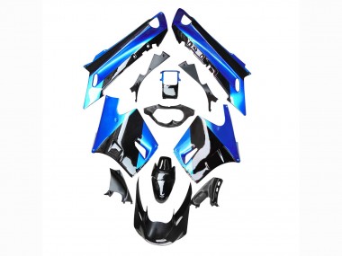 Carenado Moto Kawasaki ZZR1100 1990-1992 - Azul Negro Brillante Fabricantes