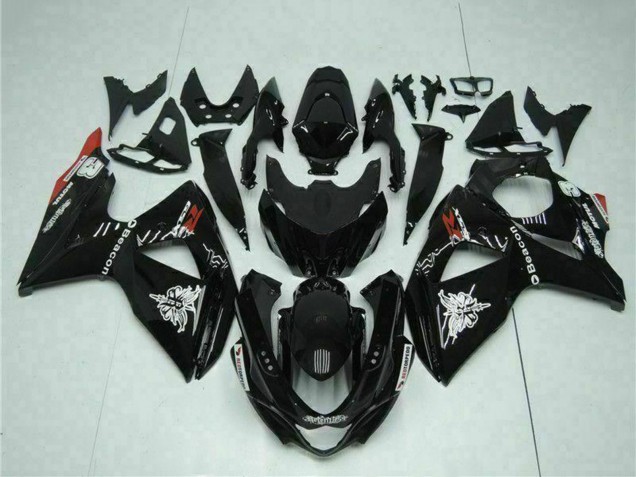 Carenados Moto Suzuki GSXR 1000 2009-2016 - Negro Brillante Rojo Faro Motul Fabricantes